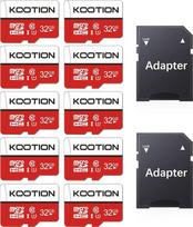 KOOTION 10 mikro SD kortelių pakuotė 32GB 10 klasės atminties kortelių SD MicroSDHC 10 mini SD kortelių pakuotė 32G atminties kortelės Spalvotos (UHS-I A1 U1) SD kortelės 32GB MicroSD kortelė, skirta fotoaparatams Mobilusis telefonas Planšetinis kompiute