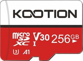 KOOTION 256GB Micro SD kortelė UHS-I atminties kortelė U3 MicroSDXC Mini SD kortelė 256G atminties kortelė Atminties kortelė SD kortelė (A1 V30 4K) yra iki 100MB/s, atminties kortelė SDXC kortelė mobiliesiems telefonams Fotoaparatai Planšetiniai kompiuter
