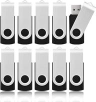 KOOTION 64GB USB 3.0 atminties lazdelių pakuotė (10 vnt.) "Memory Stick Data Stick" atminties lazdelių Spalvotas "Flash" diskas 360° pasukamas dizainas Rašikliai Metalinis rinkinys Įvairiaspalvis