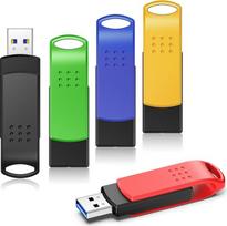 KOOTION USB atmintinė 64GB 5 Stück USB 3.0 Speicherstick bis zu 80Mb/s Flash Laufwerk Rotate Memory Stick für PC, Desktop, Laptop, Car Audio, Spielekonsolen