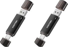 KOOTION USB C atmintinė, 128GB USB 2.0 atmintinė OTG "2-in-1" USB atmintinė 128G "Flash Drive", C tipo atmintinė 128GB, skirta kompiuteriui / nešiojamajam kompiuteriui, "Android" C tipo mobiliajam telefonui (2 vnt.)
