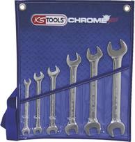 KS Tools 518.3220 CHROMEplus Dvigubų veržliarakčių rinkinys, 6 vnt.
