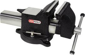 KS Tools 914.0004 Stalo spaustuvas su pasukamu pagrindu, 4 coliai, 100 mm