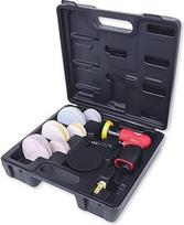 KS Tools Mini suspausto oro orbitinio šlifuoklio rinkinys 515.5110 63 dalių suspausto oro šlifuoklis su "Velcro" šlifavimo disku I Orbitinis šlifuoklis tvirtu plastikiniu dėklu