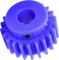 Kunststoff-Motorgetriebe, 1 Stück, 2 Module, 18 Zähne, blaues Nylon-Stirnrad, 12 mm, 14, 15, 16, Keilnutloch, m, gerade, Stufenzylindrisches Getriebe, Spindelritzel(16mm bore 5mm keyway)