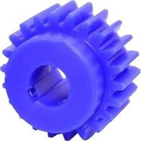 Kunststoff-Motorgetriebe, 1 Stück, Kunststoff-Stirnrad, 2 Module, 55 Zähne, blaues Nylon-Stirnrad, m, zylindrisches Ritzel, 20 mm Bohrung, 6 Keilnut, Spindelritzel