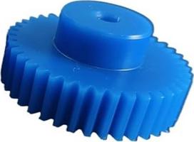 Kunststoff-Motorritzel, 1 Stück Nylon-Zylinderzahnrad, Kunststoff-Motorstirnrad, 5 m, 28 Zähne, 45 mm Durchmesser, 15 Zahnstärke, blau, 6-12 Bohrung(8MM BORE)