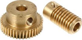 Kupfer Schneckengetriebe mit 40 Zähnen und 5mm Bohrungsdurchmesser Robustes Schneckenrad Satz mit Einfacher Übertragungsstruktur und Kleinem Volumen für Präzise Anwendungen
