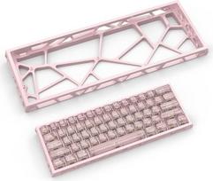 kutethy KY60 aliuminio klaviatūros korpusas 60 % mechaninės klaviatūros apvalkalas Individualizuota klaviatūra, suderinama su Wooting60 Mad60 Win60 GH60 60U Pink