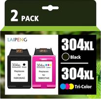 LAIPENG 304XL 304 XL kasetės, suderinamos su HP Envy 5000 5010 5030 5032 DeskJet 2600 2620 2622 2630 2633 3720 3730 3733 3750 3760 3762 5 010 5020 5032 Spausdintuvu, 4 spalvų, daugiafunkcinė pakuotė (BK/CMY)