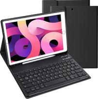 LAMA "Bluetooth" klaviatūros dėklas 10,2 colių "iPad 2020" (8th Gen)/"iPad 2019" (7th Gen), 10,5 colių "iPad Air 2019" (3th Gen)/"iPad Pro 2017" belaidės klaviatūros apsauginis dėklas su pieštuko laikikliu (vokiškas QWERTZ), juodas