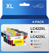 LC422 rašalo kasetės Brother LC422 LC-422 LC-422 LC-422VAL LC422XL suderinamos su Brother MFC-J5340DW MFC-J6540DW MFC-J6540DW MFC-J5740DW MFC-J6940DW MFC-J5345DW (juoda, žydra, purpurinė, geltona)