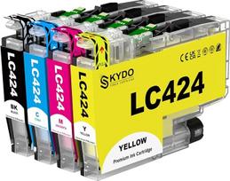 LC424 LC 424 LC-424 kasetės, suderinamos su Brother LC424 LC-424VAL spausdintuvų kasetėmis, suderinamomis su DCP-J1200W DCP-J1200WE spausdintuvais