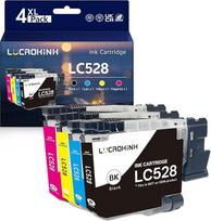 LC528 Kompatible Druckerpatronen, 4 Pack, Kompatibilus su Brother MFC-J6760DW MFC-J6960DW MFC-J6975DW MFC-J6975DW MFC-J6977DW Drucker(1*Schwarz, 1*Cyan, 1*Magenta, 1*Gelb)