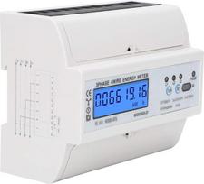 LCD elektros energijos skaitiklis, DTS6619-016 Skaitmeninis energijos skaitiklis su 380V 7P 3 fazių DIN bėgių elektros skaitikliu