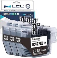 LCL LC422XL juodos spalvos didelės talpos rašalo kasetė Brother LC422 LC422 LC422XL LC422BK LC422XLBK suderinama su Brother MFC-J5340DW MFC-J5345DW MFC-J5740DW MFC-J6540DW MFC-J6940DW (3 vnt.)