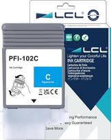 LCL PFI102 žydros spalvos rašalo kasetė, suderinama su Canon PFI-102 PFI-102C, skirta Canon imagePROGRAF iPF500 iPF510 iPF600 iPF605 iPF610 iPF650 iPF655 iPF700 iPF710 iPF710 iPF720 iPF720 iPF750 iPF755 iPF760 iPF765