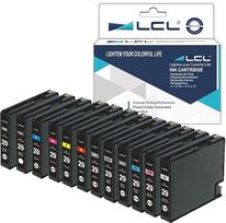 LCL PGI-29 suderinama su "Canon PGI-29" PGI29 4873B005 4868B018 "Canon PIXMA Pro-1" pakaitalu (12 pakuočių PBK MBK C M Y R GY LGY DGY PC PM CO)