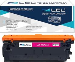 LCL regeneruota W2123A purpurinės spalvos tonerio kasetė, suderinama su HP 212A W2123A, skirta HP Color Laserjet Enterprise M554 M554dn M555dn M555x MFP M578 M578f M578dn M578c M578z spausdintuvui (1 pakuotė)