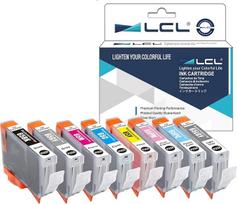 LCL suderinama rašalo kasetė CLI-65 CLI65 suderinama su "Canon PIXMA PRO-200" (8 pakuotės BK C M Y PC PM GY LGY)