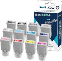 LCL suderinama rašalo kasetė PFI-1000, skirta "Canon imagePROGRAF PRO-1000" (12PK MBK PBK C M Y R GY K PGY PC PM CO)