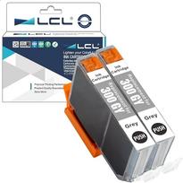 LCL suderinama rašalo kasetė PFI-300 PFI-300GY (2 pakuotės pilkos spalvos), suderinama su "Canon imagePROGRAF PRO-300