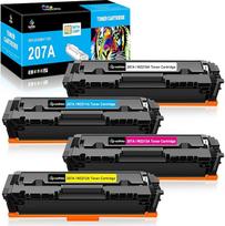 LeciRoba 207A, skirtas HP W2210X W2211X W2212X W2213X W2210A W2211A W2212A W2213A 207X 207A toneris, skirtas HP Color LaserJet Pro MFP-M283fdw MFP-M283fdn MFP-M282nw M255dmmw M255nw spausdintuvui (su lustu, 4 vnt.)