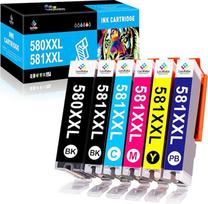 LeciRoba 580XXL 581XXL spausdintuvo kasetės, skirtos "Canon" spausdintuvų kasetėms 580 581 Multipack ir PGI-580 XXL CLI-581 XXL, skirtos "Canon TR7500 TR8500 TS6100 TS6200 TS6300 TS700 TS8200 TS8350 TS911 50 50 (- pakuotė)