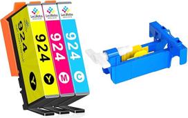 LeciRoba 924 (be lusto) suderinama su HP 924 rašalo kasetėmis su HP OfficeJet Pro 8120 8030 8123 8133 OfficeJet Pro 8122e 8124e 8125e 8134e 8132e 8135e 8138e 8139e daugiafunkciniu spausdintuvu (3 spalvos)