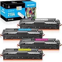 LeciRoba W2190A, skirtas HP 219A W2190A toneris, skirtas HP Color LaserJet Pro MFP 3302FDW 3302SDW 3302FDN 3302FDN 3302FDN 3302FDNG 3302FDNG 3302FDWG 3302SDWG Color LaserJet Pro 3202DN 3202DW spausdintuvams (su lustu, 4 pakuotės)