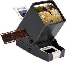 LED skaidrių peržiūra senoms skaidrėms, 35 mm negatyvams ir skaidrių projektoriaus skaidrių peržiūra su 3x didinimu ir USB maitinimo kabeliu