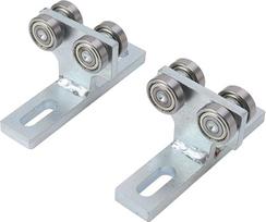 Legiruoto plieno sandėlio vežimėlio komplektas - 2 pakuotės 4 T tipo ratai, skirti 1-5/8" "Strut Channel" didelės galios elektriniams keltuvams