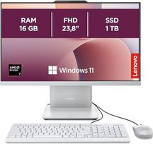 Lenovo IdeaCentre All-In-One AI-PC | 23,8 colių Full HD ekranas | AMD Ryzen 7 250 | 16GB RAM | 1 TB SSD | AMD Radeon Graphics | Win11 | Akių apsauga | Į komplektą įeina USB pelės klaviatūra | Debesų pilka | 3 mėnesių Premium priežiūra