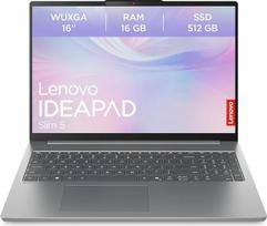Lenovo IdeaPad Slim 5 nešiojamasis kompiuteris | 16 colių WUXGA ekranas | AMD Ryzen 7 7735HS | 512GB SSD | 16GB RAM | AMD Radeon 680M grafika | QWERTZ | apšviestas | Windows 11 | Luna Grey | 3 mėnesių Premium priežiūra