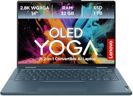Lenovo Yoga 7 2-in-1 konvertuojamas nešiojamasis kompiuteris su dirbtiniu intelektu | 14 colių 2,8K WUXGA OLED ekranas | Intel Core Ultra 7 155H | 32GB RAM | 1TB SSD | Intel Arc Graphics | Windows 11 Home | QWERTZ | Mėlyna | 3 mėnesių Premium priežiūra