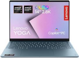 Lenovo Yoga Slim 7 nešiojamasis kompiuteris | 14 colių 2,8K WUXGA OLED ekranas | AMD Ryzen AI 7 445 | 16GB RAM | 1 TB SSD | AMD Radeon grafika | Windows 11 | QWERTZ | Tidal Teal | 3 mėnesių Premium priežiūra