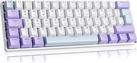 LexonElec x Magic-Refiner MK37 UK Layout 60% laidinė žaidimų klaviatūra su magnetiniu jungikliu, keičiamu karštuoju būdu 8000Hz greitojo paleidimo 0,04mm RT tikslumu, 0,125ms vėlavimo RGB apšvietimas, skirta PC/Mac (violetinė)