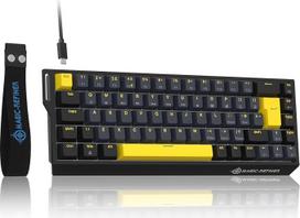LexonElec MAGIC-REFINER X68 HE 8000Hz Rapid Trigger mechaninė žaidimų klaviatūra, 0,04 mm RT tikslumas, QWERTY laidinis RGB 60% išdėstymas, magnetinis jungiklis, reguliuojamas suveikimas, Web tvarkyklė, Star Black