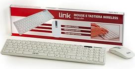 LINK LKTAST06 TASTIERA Slim E Combo belaidė pelė 104 TASTI Layout Italiano 1.000 1.600 DPI Bianco