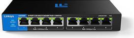 Linksys 8 prievadų 2,5G Multi-Gig nevaldomas PoE++ komutatorius | Energiją taupantis Ethernet | Visiškai dvipusis srauto valdymas | WiFi 6/6E/7 prieigos taškams ir IP kameroms | Metalinis korpusas | PoE galia 180W