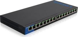 Linksys LGS116P Verslo 16 prievadų darbalaukio Gigabitinis nevaldomas tinklo komutatorius su 8 PoE+ prievadais