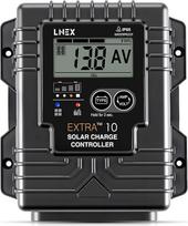 LNEX saulės energijos įkrovos reguliatorius, vandeniui atsparus 10 A saulės kolektorių reguliatorius su temperatūros jutikliu, LCD apšvietimu, 12V/24V PWM saulės energijos reguliatorius, skirtas LiFePO4, AGM, gelio, užliejamoms ir ličio baterijoms