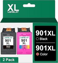 LOFBLAT 901 XL 901XL Multipack suderinama su HP 901 juodos spalvos spausdintuvo kasetėmis, skirtomis HP Officejet 4500 spausdintuvo kasetėms J4580 J4680 J4524 J4535 J4540 J4550 J4585 J4624 J4660 (2 pakuotės, 1 juoda 1 (1)