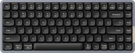 LOFREE Flow84 žemo profilio mechaninė klaviatūra (JAV QWERTY išdėstymas), 75 % įkraunama belaidė klaviatūra su "Bluetooth" ir laidine jungtimi, skirta "Windows", "Mac OS" ir fantominiams taktiliniams jungikliams, kosminės juodos spalvos