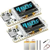 LoRa ESP32 V3 plokštė su 3000 mAh akumuliatoriumi AYWHP Meshtastic LoRa ESP su 868 MHz antena ir OLED ekranu Plėtros plokštė WiFi + BLE IOT plokštė, suderinama su Arduino/Meshtastic 2 vnt.
