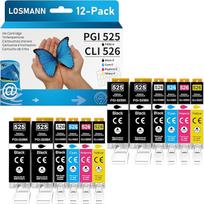 LOSMANN PGI-525 CLI-526 spausdintuvo kasetės, suderinamos su "Canon 525 526" rašalo kasete, skirta "Pixma MG5140 MG5350 MG5150 MG5250 IP4850 IP4950 IX6550 MX885 MX715 MG6150 MG622 500 MX8595 MG8150 MG8250
