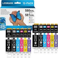 LOSMANN spausdintuvo kasetės suderinamos su Canon PGI-580 XXL CLI-581 XXL, skirtos Pixma TS6350 TS6150 TS8150 TS8250 TS6250 TS705 TS705a TS8151 TS6151 TS8152 TS9150 TS9155 TS9155 TS9155 TS99 550 TR7550