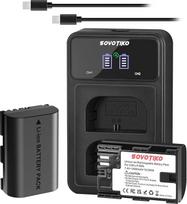 LP-E6 LP-E6N 2600 mAh pakaitinis akumuliatorius (2 pakuotės) ir išmanusis LED dvigubas USB įkroviklis, skirtas "Canon" LP-E6, LP-E6N ir "Canon EOS 5D Mark II/III/IV, 5DS, 5DS R, 6D, 7D, 7D Mark II, 60D, 70D, 80D ir kt.