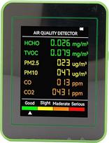 Luftqualitätsdetektor, Tragbarer CO2-TVOC-PM2.5-Monitor mit LCD-Display, Wiederaufladbar für den Innenbereich zu Hause und Im Büro (#2)