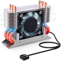 M.2 2280 SSD aušintuvas su 40 mm PWM ventiliatoriumi, variniais šiluminiais vamzdeliais ir šiluminiu padu, SSD aušintuvas, skirtas M.2 2280 NVMe ir SATA SSD